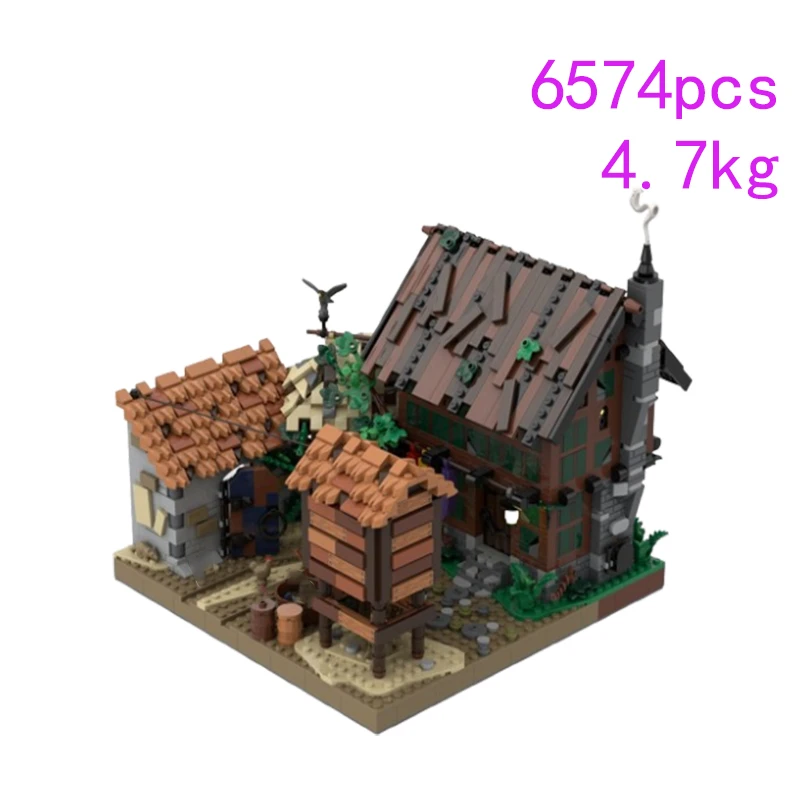 

32-точечный MOC-123809 189181 Замок с видом на улицу, сборка мелких частиц, строительные блоки, игрушка-головоломка, модель, подарочный набор, орнамент