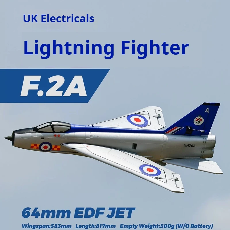 Freewing Hot 64mm E.E Lightning F.2A EDF Jet RC Fighter Airplane Fixed Wing PNP Model