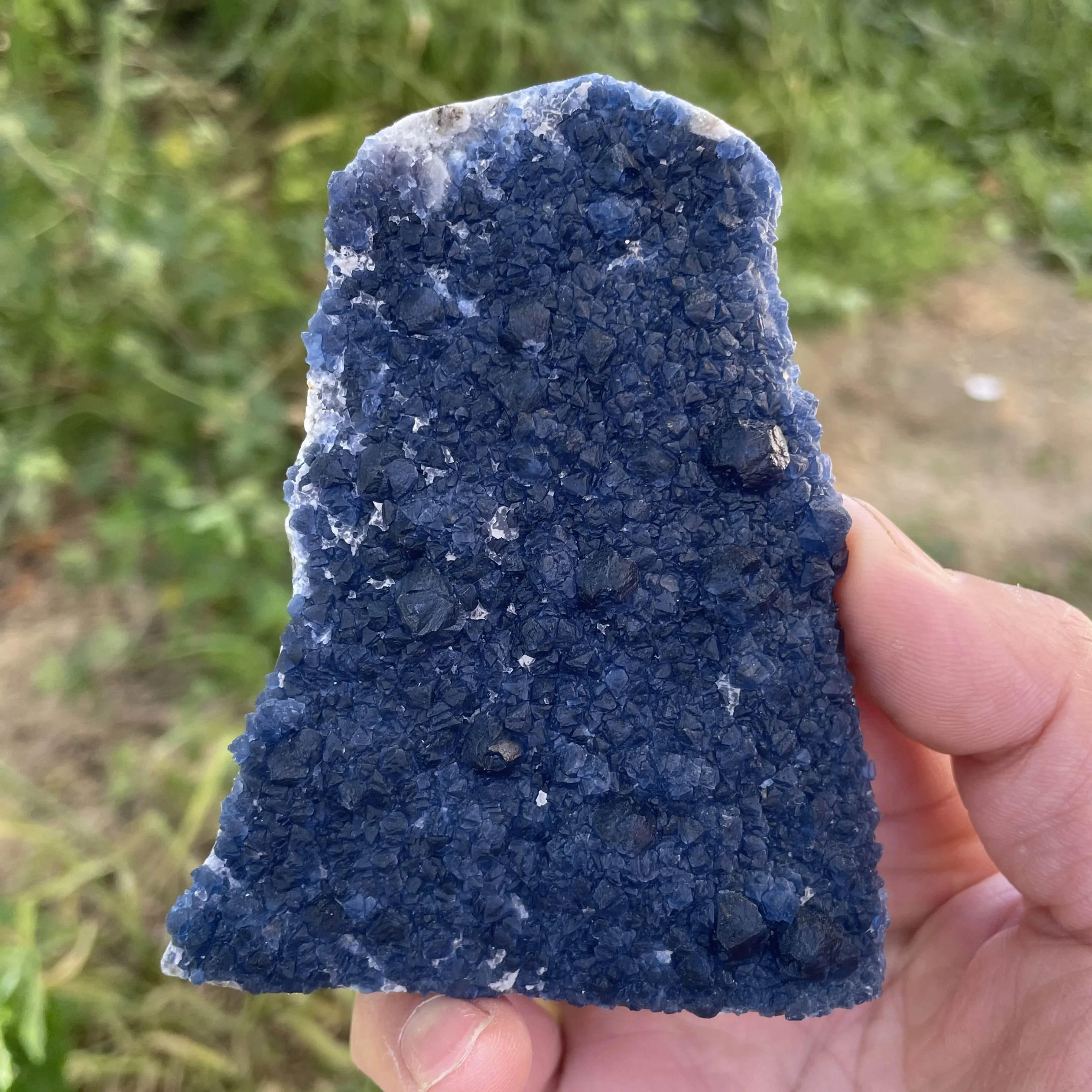 Natural Inner Mongolia Blue Fluorite Mineral Specimen Crystal Quartz Cluster Healing Stone Home Decor B1-21