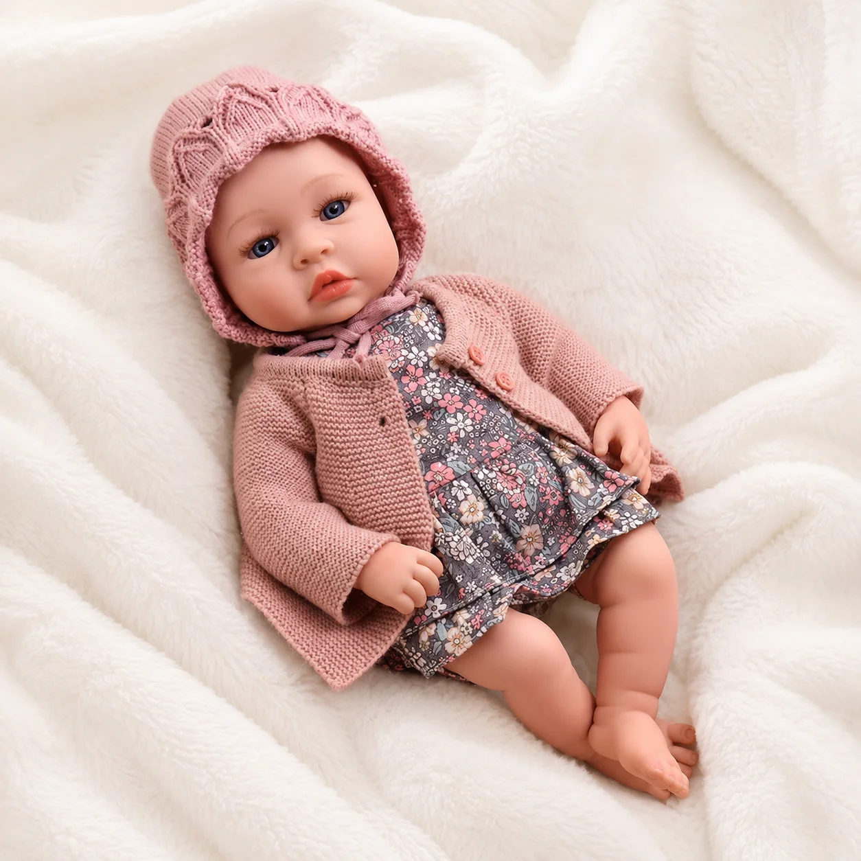 45CM Reborn-Puppe 18 Zoll Stoffkörper Reborn-Puppe für lebensechte Reborn-Puppen Weiche Puppe Ohne Haare Hochwertige Puppen als Geschenk Spielzeug