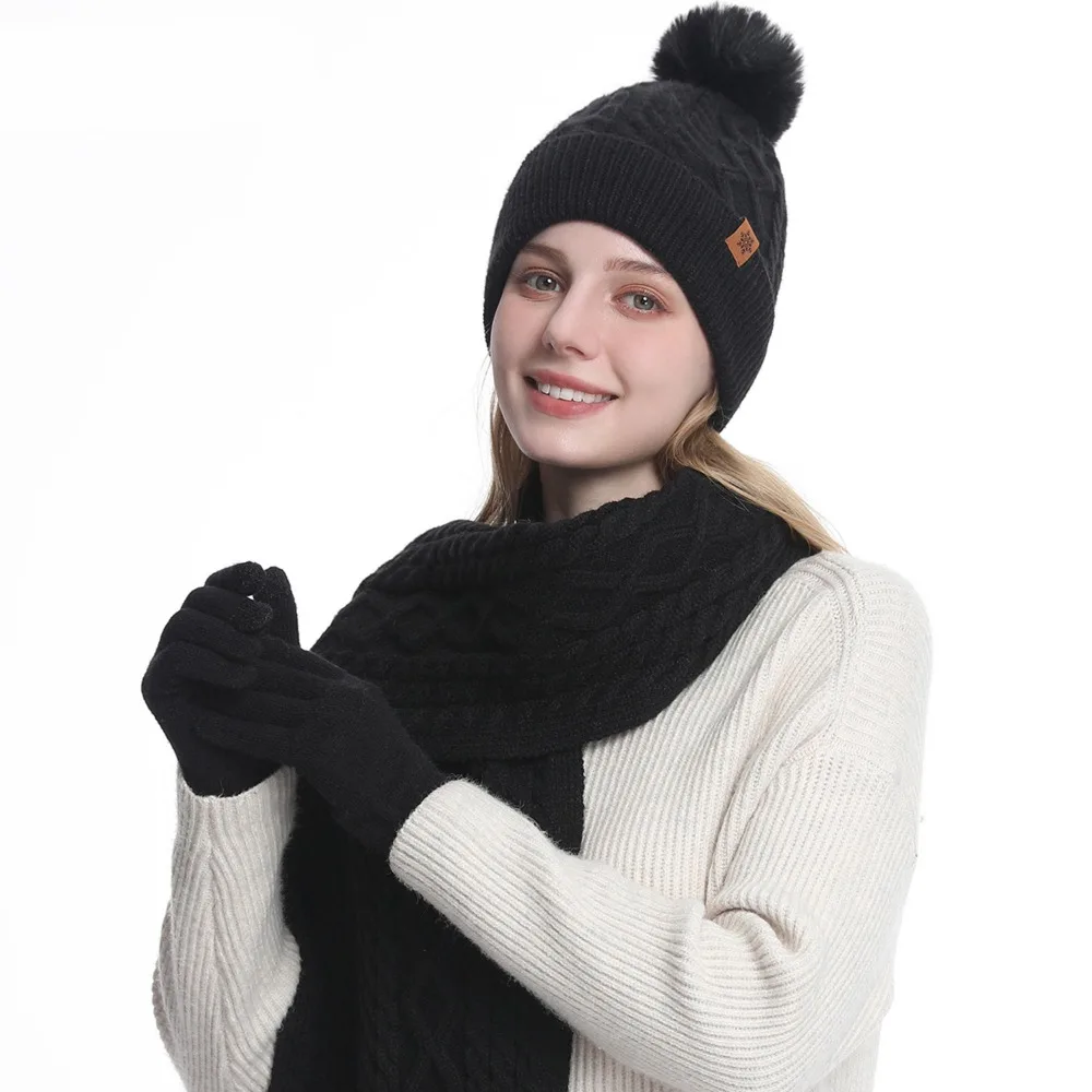 thermal-protection-3-piece-set-hat-scarf-gloves-set-twist-solid-color-winter-beanie-hat-thermal-wool-knitted-hat-women
