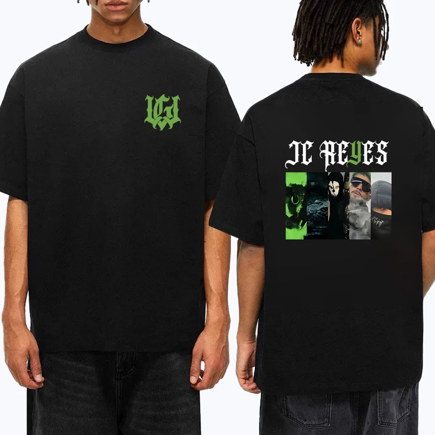 

Rapper Jc Reyes Los Green Lanters Tour 2025 Oversized Tee shirt Men Women Double Sided Print short sleeve Cotton Unisex T shirt