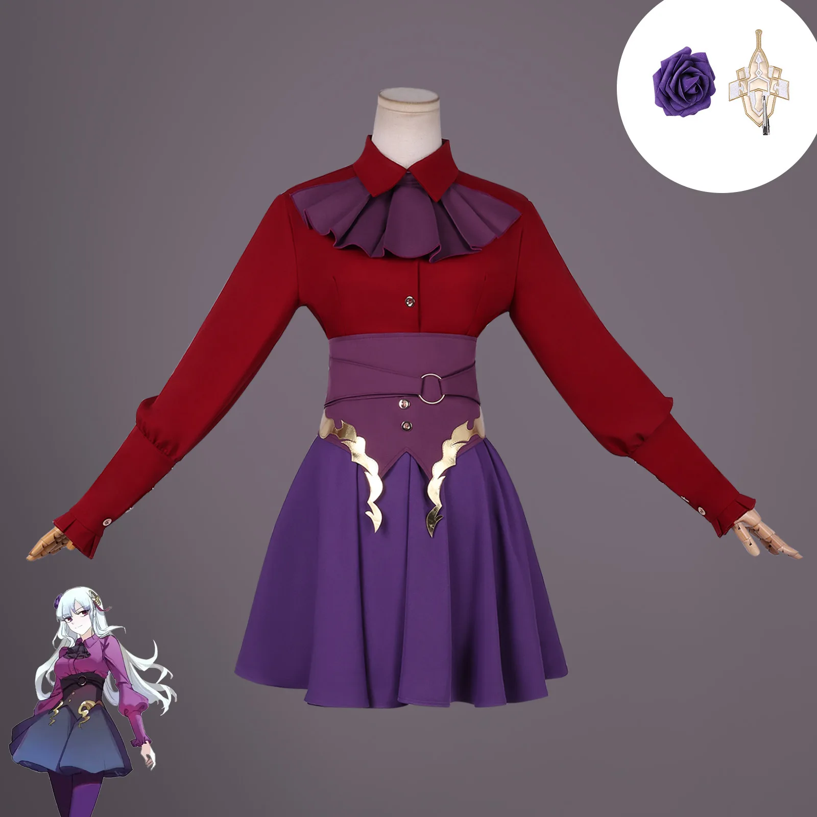 Costume de jeu FGO Fate/Grand Order FSF Ishtar Cosplay pour femme, ensemble haut, jupe, accessoires et perruque, tenue de fête d'Halloween, de carnaval pour adulte