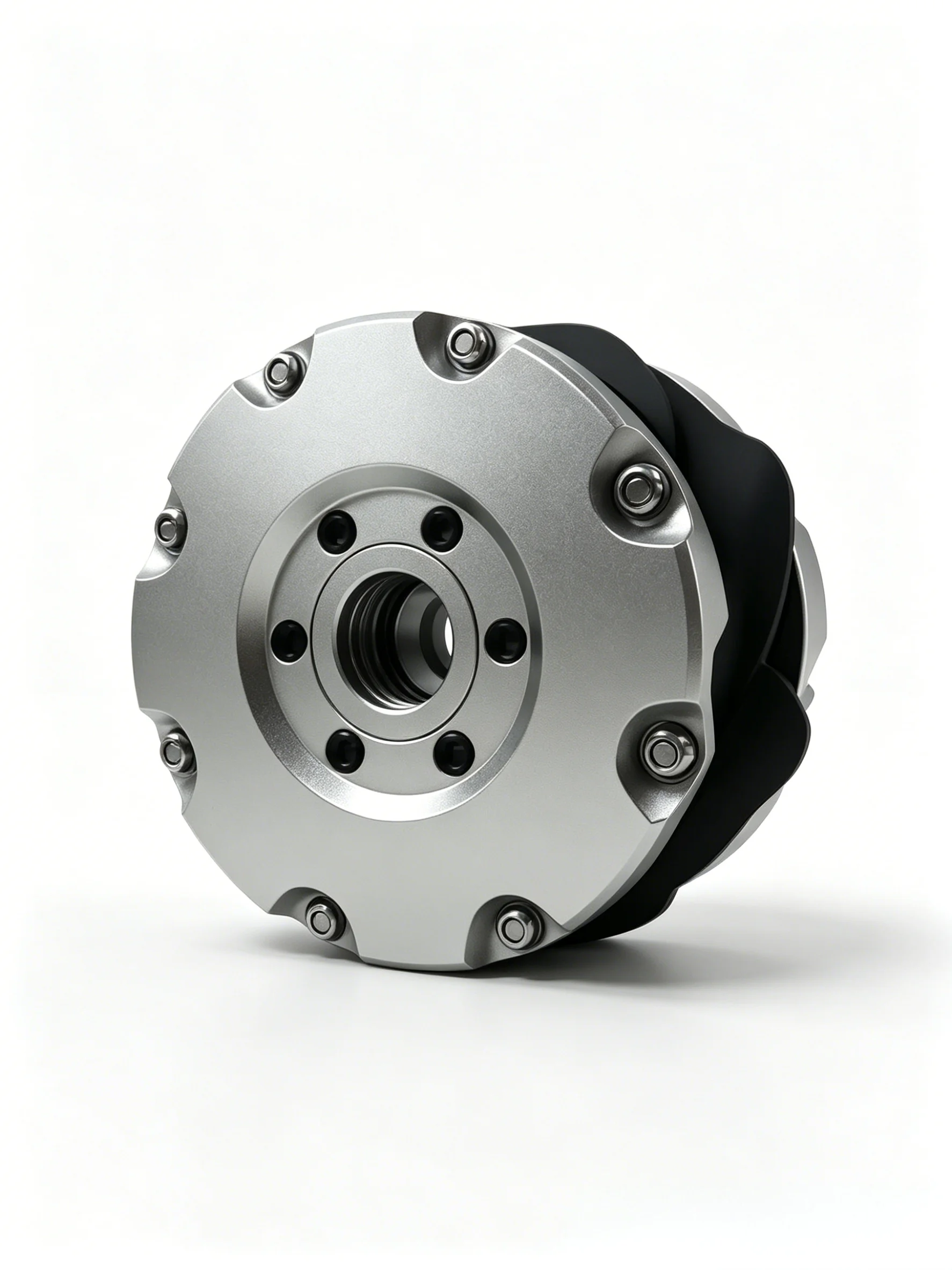 NM152A 6 Inch 152mm Heavy D uty Customizable Polyurethane Mecanum Wheel with Timing Pulley Gear for AGV R obot