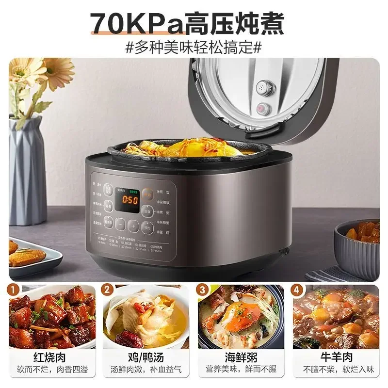 Electric Pressure Cooker - Double Pot. High - pressure Steaming & Cooking. Multi - function with Timer & Reservation Rice Cooker image 3