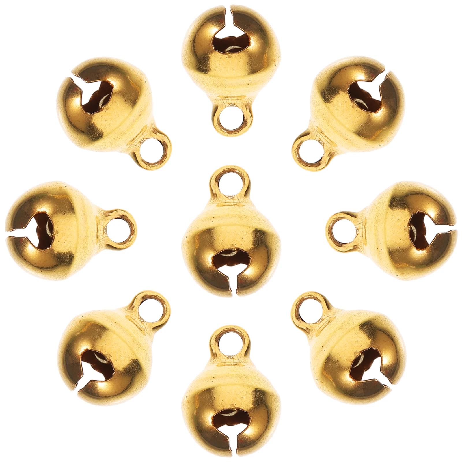 

100Pcs Mini Jingle Bells 8Mm Small Ringing Bells for Crafting Keychain Christmas Ornament DIY Jewelry Making Supplies