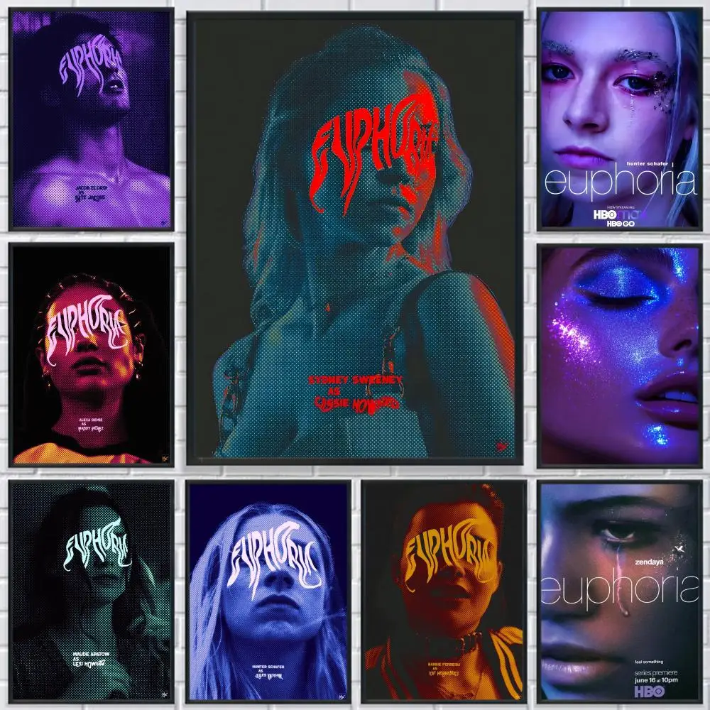 

TV E-Euphoria Intoxication Poster HD Print Personalized Canvas Wall Mural Art Poster Photos for Living Room Home Decor Durable