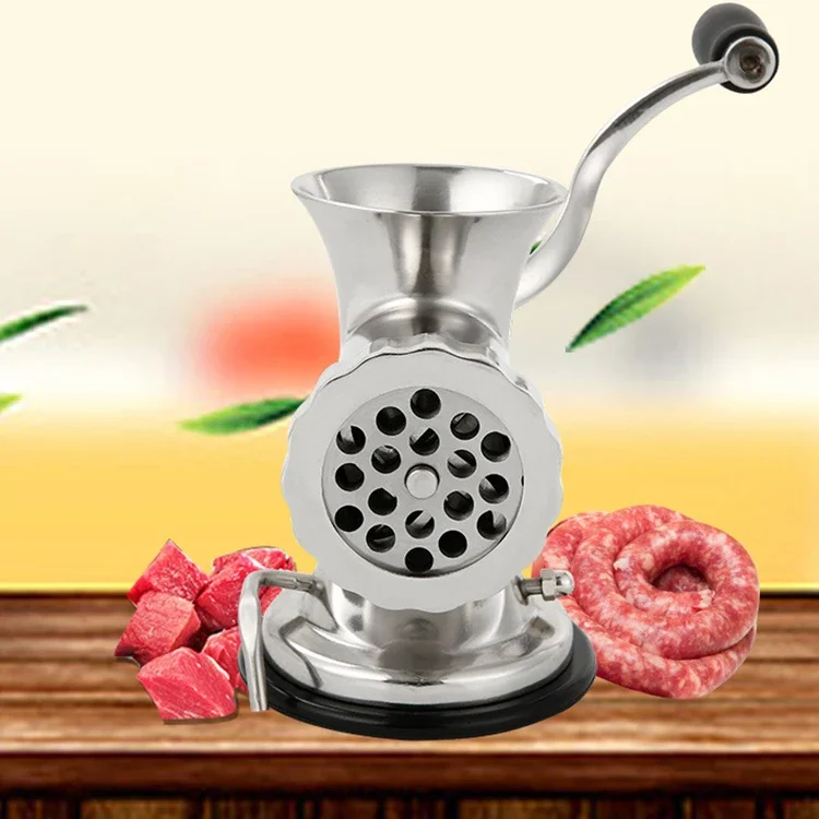 كرنك اليد الغذاء الخضار اللحوم المفرمة صانع السجق الفولاذ المقاوم للصدأ مفرمة اللحم اليدوية مبيعات ساخنة