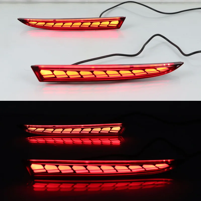 Car LED Rear Reflector For Honda City E S V Spec 2023 - 2025 Auto Accessory  Sequence Signal Indicator Tail Light Bumper Lamps