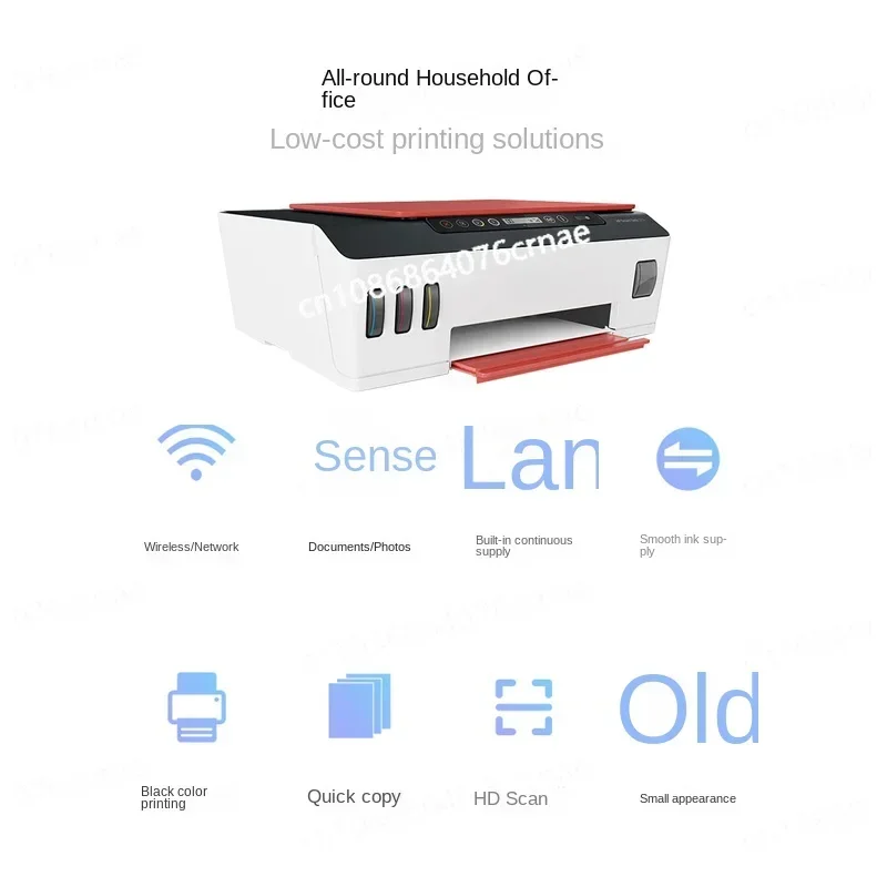 Color Continuous Supply Wireless Home Small Printer Copying and Scanning Machine