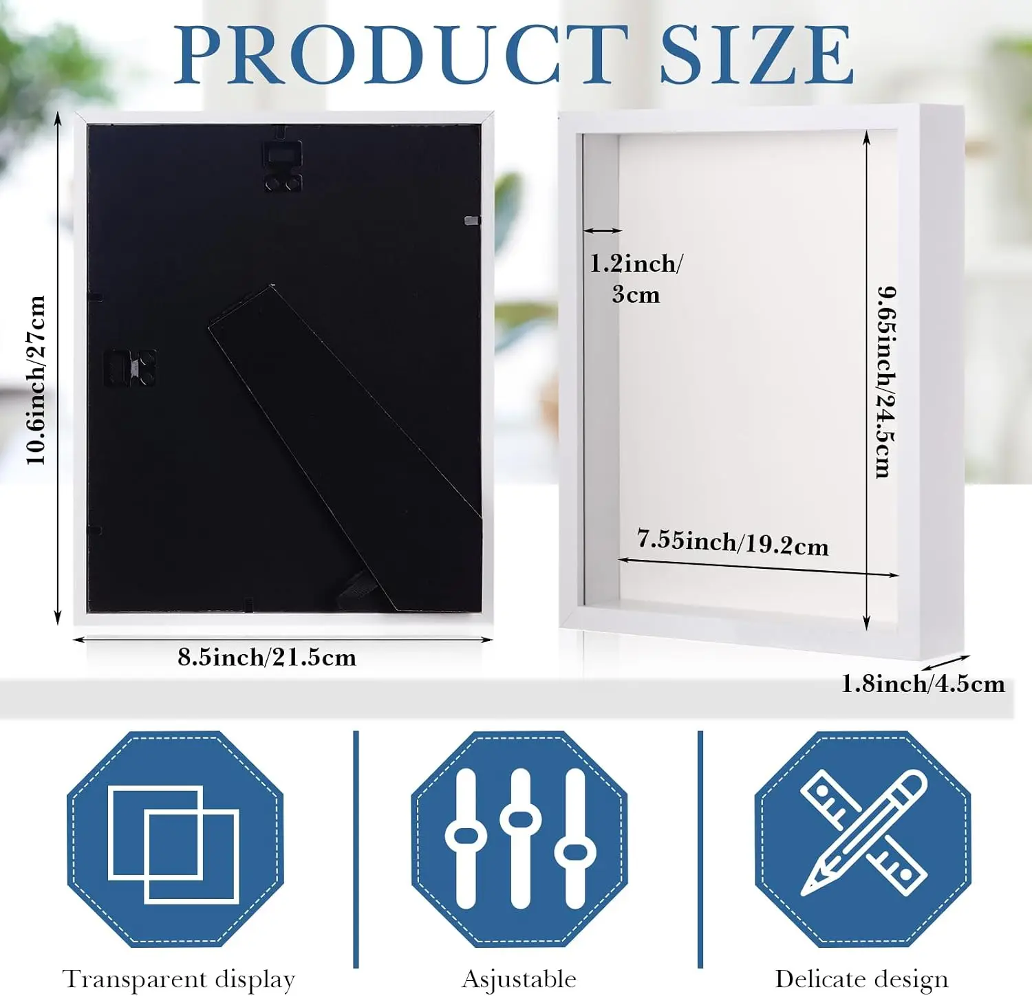16 Pack 8 x 10 Inch Shadow Box Frame Display Cases, Deep Picture Frames for Wedding Bouquet Preservation, Memorabilia, Teacher C