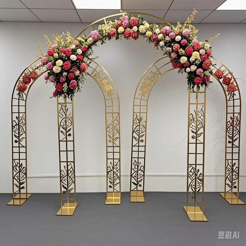 Gold Silver New Rosed Arch Backdrop Stand Wedding Decoration Arch Stand for Event Stage
