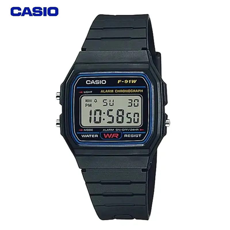 Casio F-91WM Men Women Small Square Electric Watch Moda Outdoor Sports Student Watch Display Digital LED Light Stopwatch