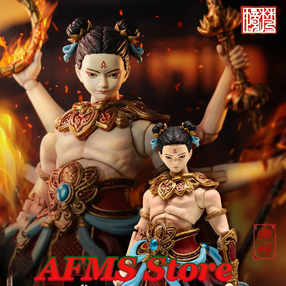Необычный реалим FJ1A02 масштаб 1/12, коллекционная фигурка Nezha Demon Child Prodigy, китайские мифологические куклы, 6 дюймов, экшн-фигурка солдата