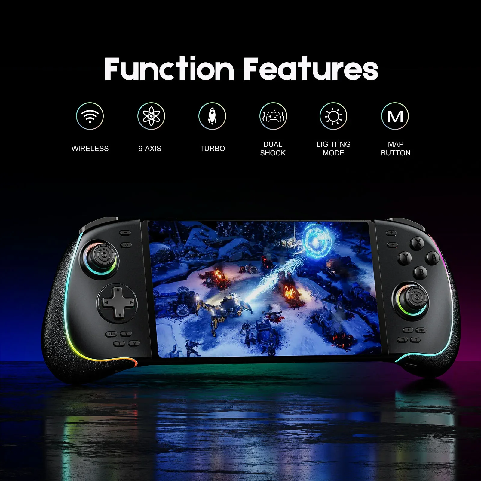 Imagem -06 - Doyoky-controlador de Jogo sem Fio para Nintendo Switch Oled Rgb Joystick Efeito Hall Turbo Eixos Doyoky Novo 180 Cores