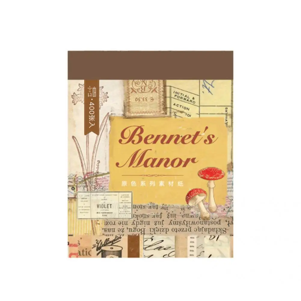 400Pcs/Set Delicate Journaling Paper Easy to Use Wide Application Paper Card for Diary Scrapbooking Paper