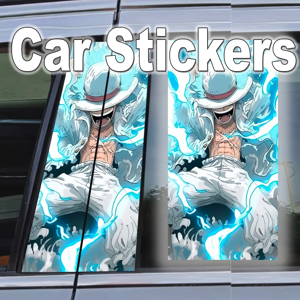 

Car B Pillar Vinyl Wrap Scratch-Proof Waterproof Anime Decal Peel and Stick Universal Fit Exterior Door One Piece Trim Protector