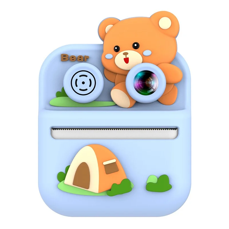 Aparat fotograficzny dla dzieci z funkcją druku termicznego czarno-białego, idealny do transgranicznego handlu, zabawka z motywami z kreskówek dla chłopców i dziewczynek.