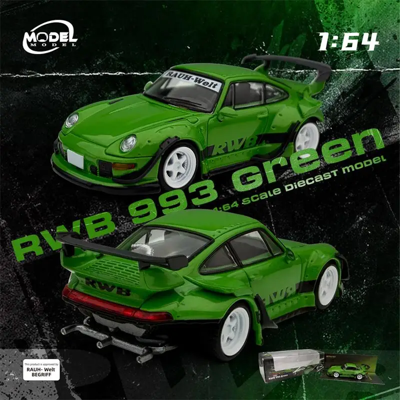 

(Pre-Order) 1:64 Rauh-Welt RWB993 widebody GT Wing Diecast Collector's Vehicle Model Car