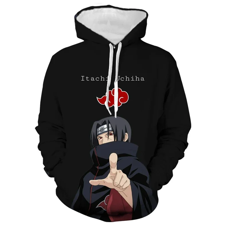 Akatsuki Boys Girls Hoodie Kakashi Men's Hoodie 3D Printing New Pullover Naruto Men's Hoodie Shippuden Men's Clothing