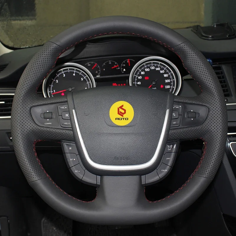 Funda trenzada para volante para Peugeot 508 2011-2008 508 SW 2011-2008 funda volante de cuero