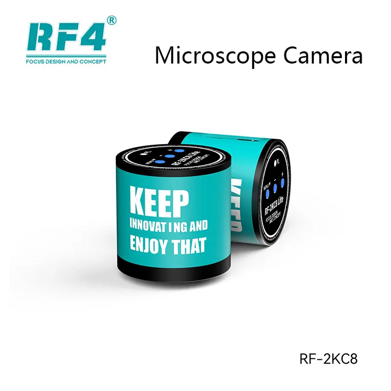 Câmera de microscópio rf4 RF-2KC8 lite 2k 60fps hd cs/c interface de lente alimentação usb para solda pcb pesquisa biológica reparo smd