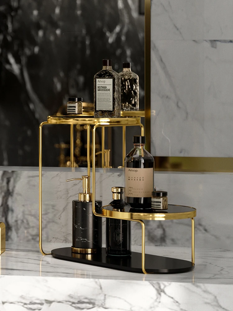 

Desktop storage rack Multi-layer shelf Bathroom Skin care product storage tray