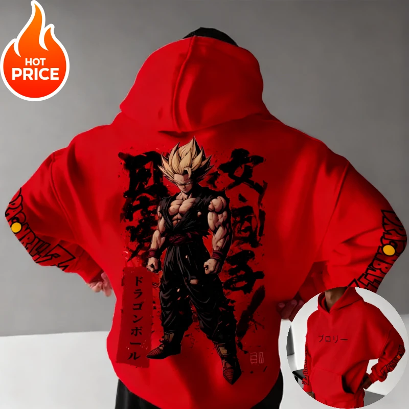 Son Goku Dragon Ball Super Saiyan Harajuku Streetwear hommes sweat à capuche Vintage hiver femmes surdimensionné sweat à capuche à manches longues