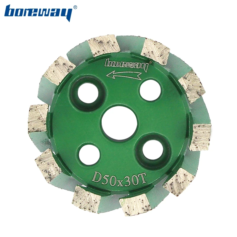 

Boreway 1PC D50*30T*10H Heavy Duty Gauging Wheels CNC Diamond Stubbing Wheel For Grinding And Polishing Granite Marble Slab Edge