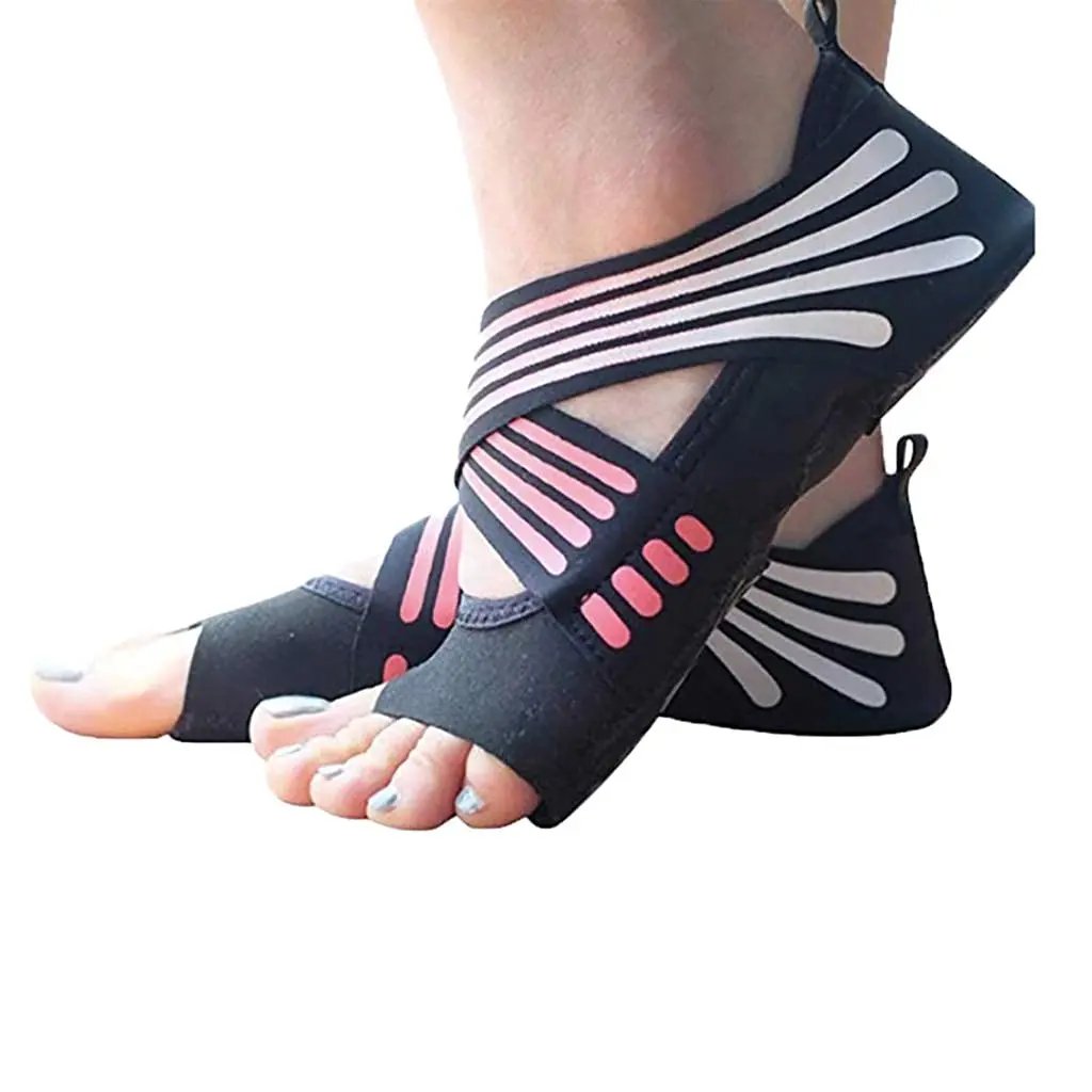Pilates Grip Socks for Women - Non-Slip Toeless Yoga & Barre Socks