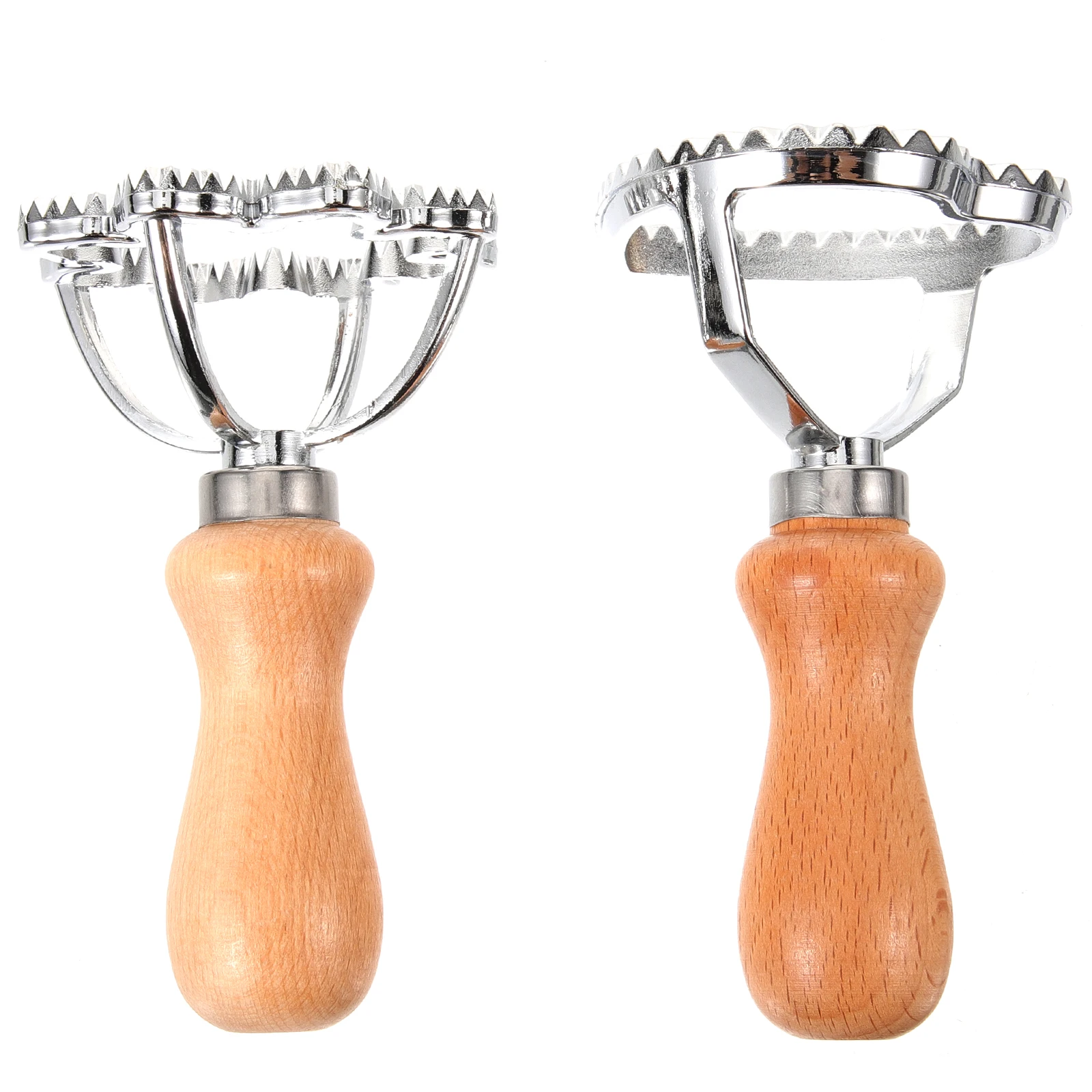 

2Pcs Baking Biscuit Mold Embossed Metal Cookie Molds Wooden Handle Kitchen Home Snowflake Heart Shape Design Biscuit Mold