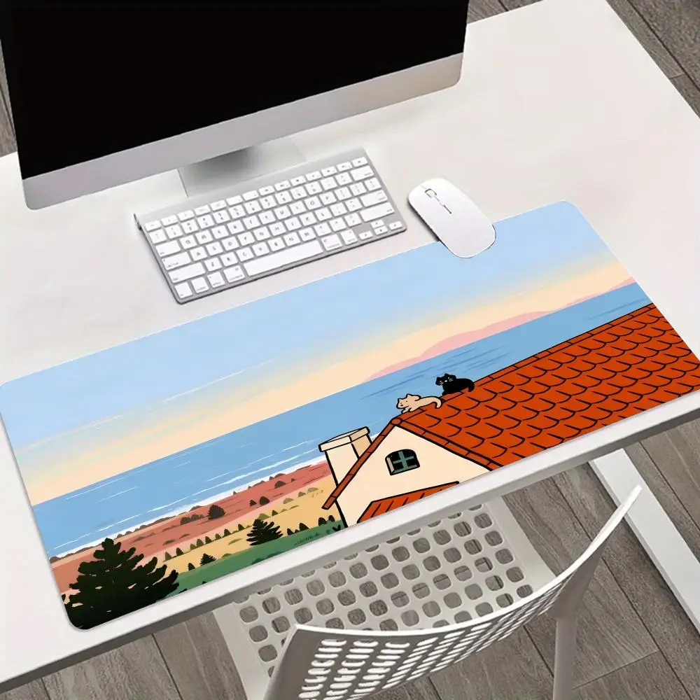 Painting Creative Scenery Mouse Pad Laptops Gaming Deskmat  Mousepad Anime Office Carpet Gamer Keyboard Computer Atmosphere