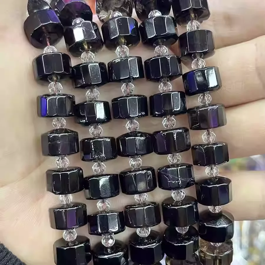 Natural Tea Crystal Cut Faceted Beaded Smoked Amethyst  Loose Beads 15