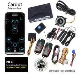 CARDOT NFC Lock unlock Automotive Remote Engine Start Stop System Passive Car Alarm Mobile App Control