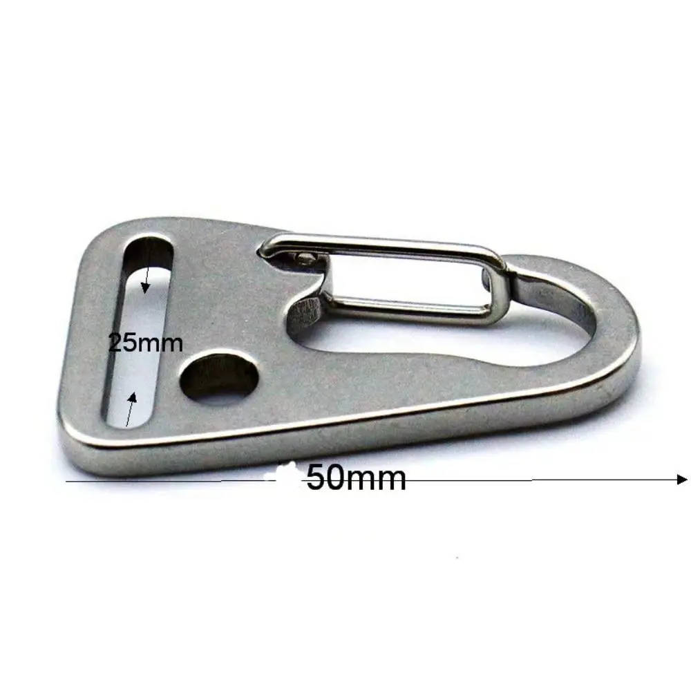 High Quality Stainless Steel Eagle Mouth Replacement Black/Silver 20/25/35mm Hook Clips Belt Carabiner Outdoor Tool