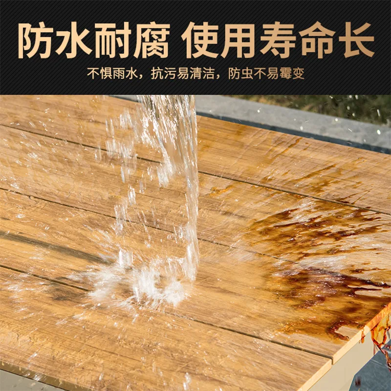 Plastic wood tables and chairs B & B hotel garden furniture outdoor courtyard preservative wood dining table and chairs outdoor