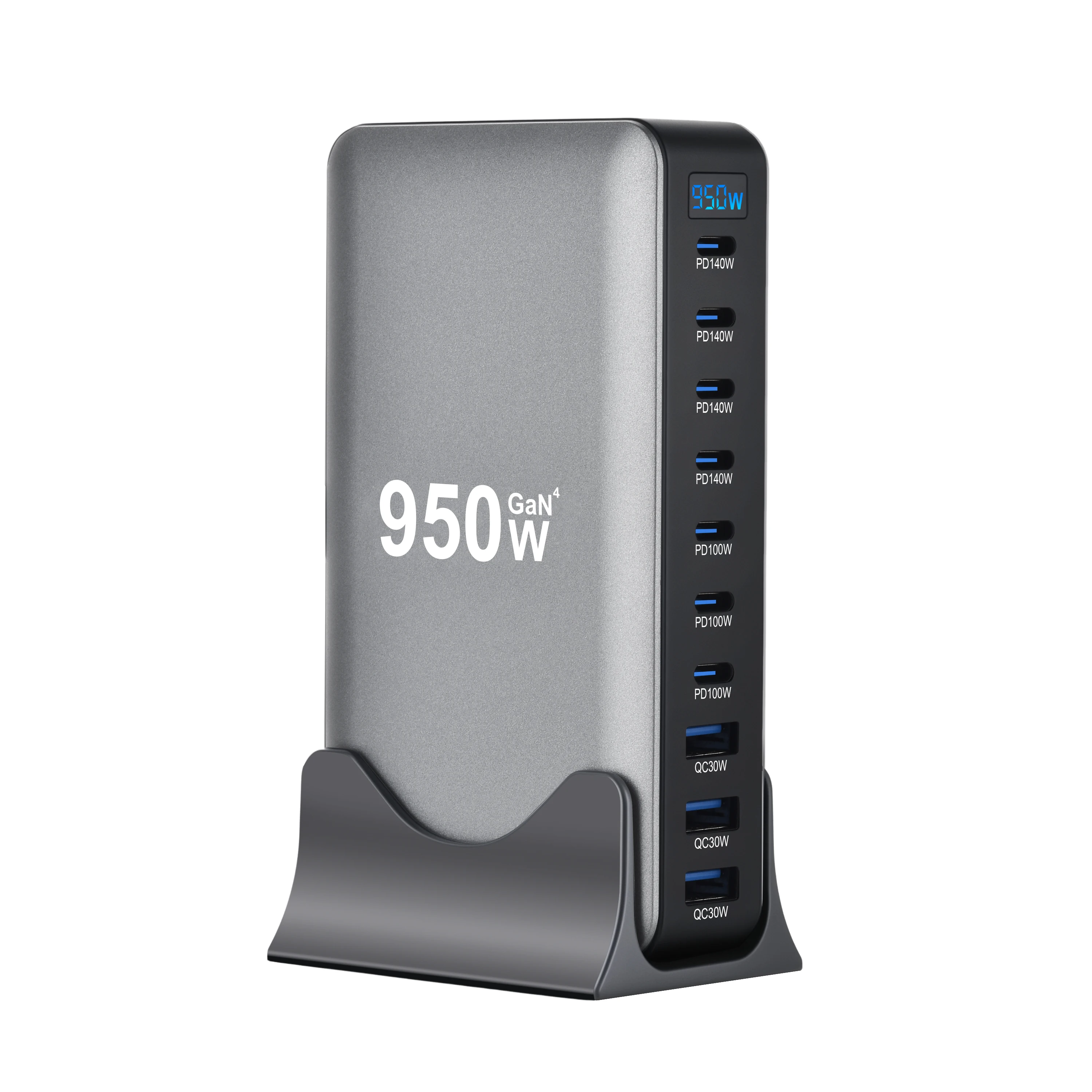 New 950W GaN Fast Charger PD3.1 USB-C Desktop Charger 10-Port Fast Charging Station Adapters for Mobile & Tablets Dropshipping