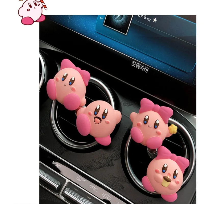 Cartoon Kirby Car Perfume Cars Air Outlet Aromatherapy Decoration Kawaii Auto Ornament  Fragrance Fragrant Stone Ornament Gifts