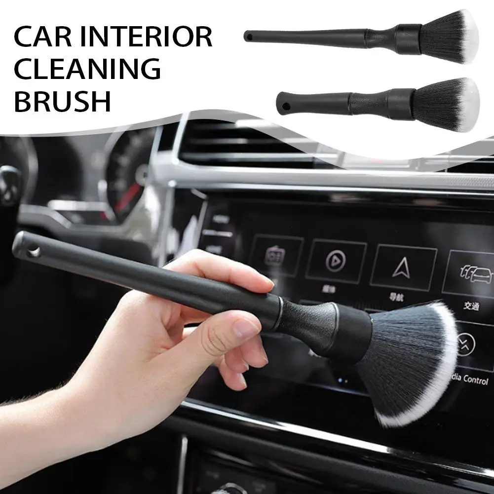 3Pcs Auto Interior Detail Brush Ultra-Soft Detailing Brush With Synthetic Bristles For Car Dashboard Duster Brush Auto Accessory
