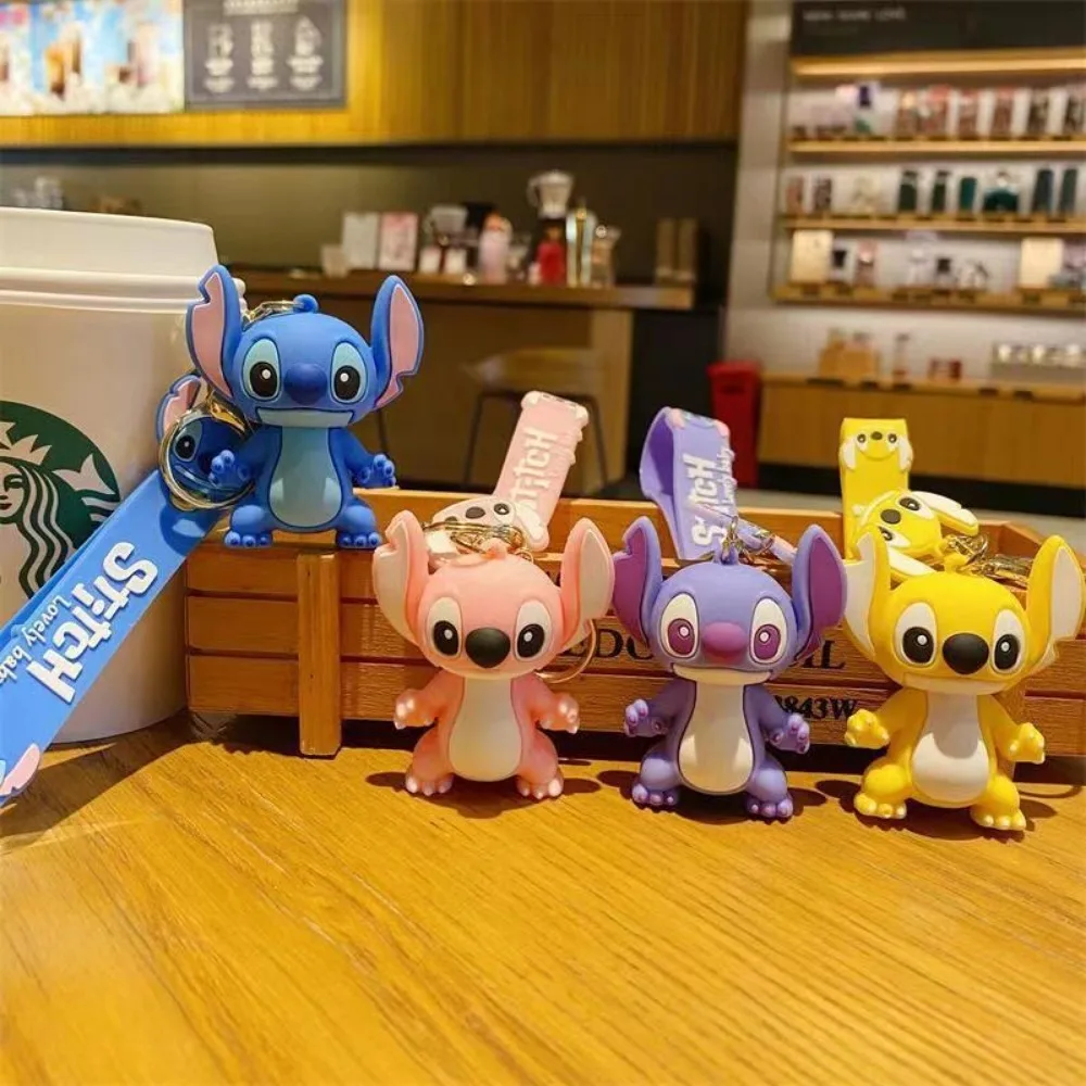 الكرتون البلاستيكية غرزة المفاتيح الإبداعية دمية حقيبة قلادة سيارة المفاتيح زوجين هدية عيد ميلاد