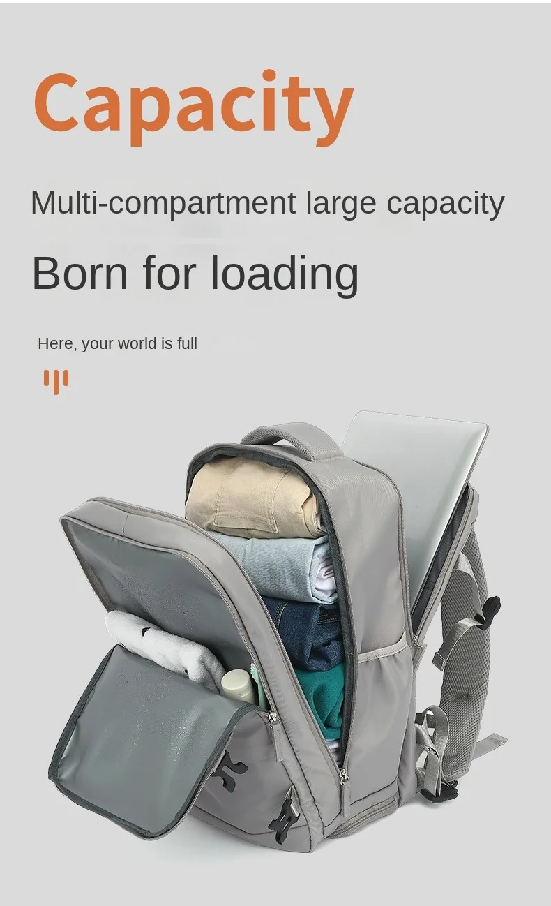 حقيبة ظهر محمولة معتمدة من شركة الطيران، حقيبة أمتعة متينة مع مقصورات داخلية متعددة، للتخييم، المشي لمسافات طويلة، مجهزة بأشرطة كتف مريحة وتخزين تحت المقعد، مناسبة للرحلات القصيرة، حقيبة ظهر للسفر باللوازم المدرسية، مناسبة للجنسين، مناسبة للسفر باللون الوردي، سعة كبيرة، مقاومة للماء، مقاومة للماء، باللون الأسود