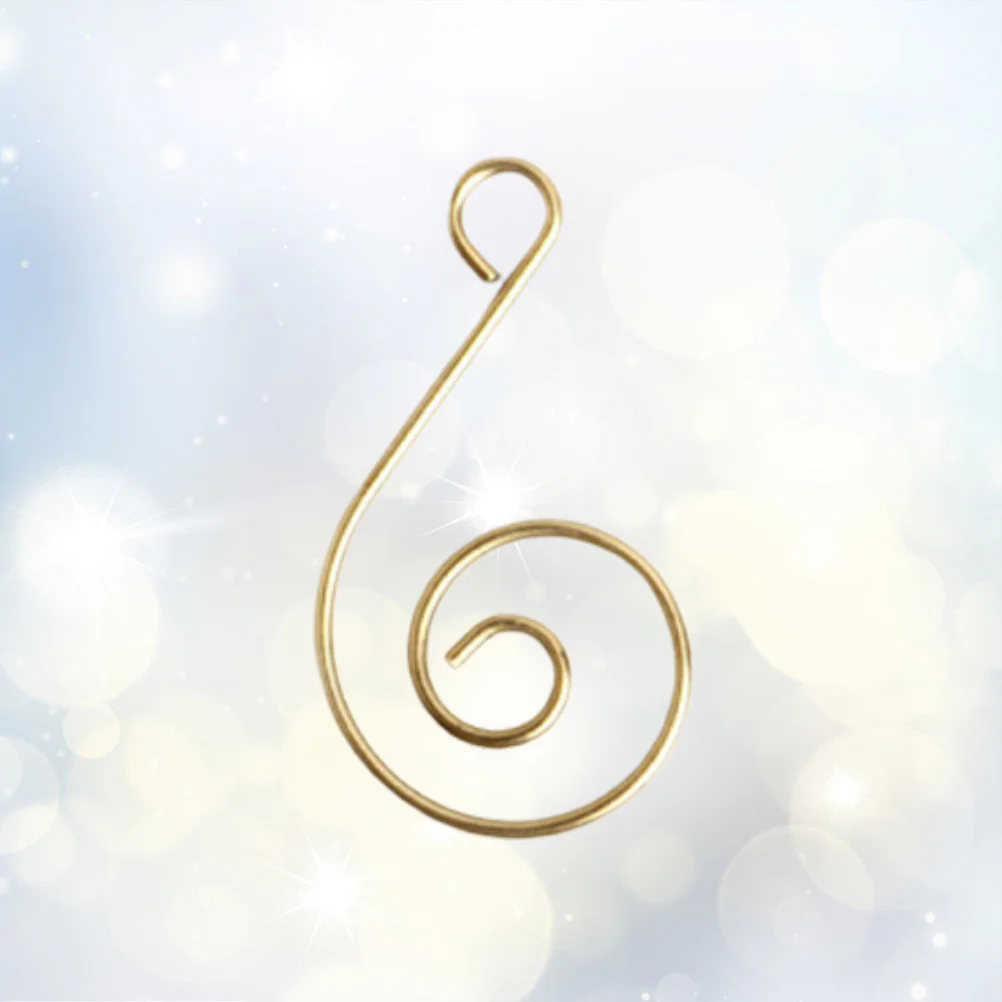 

50Pcs S-Shaped Metal Hooks Golden Elegant Swirl Design for Holiday Decor Wreath Hangers Ornament Holders Heavy Duty Steel