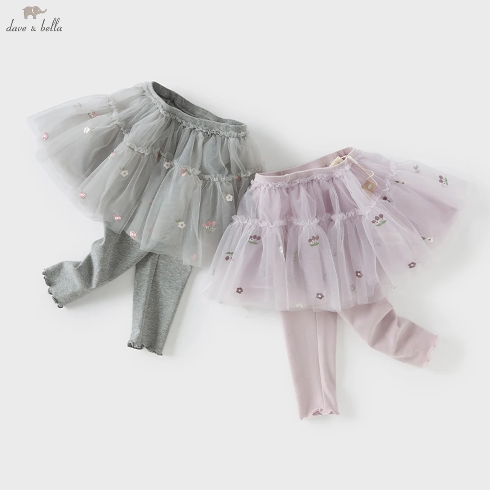 

Dave Bella, осенне-весенние леггинсы для девочек, повседневные узкие брюки, детские милые сетчатые леггинсы, брюки для вечеринки на открытом воздухе DB1250331