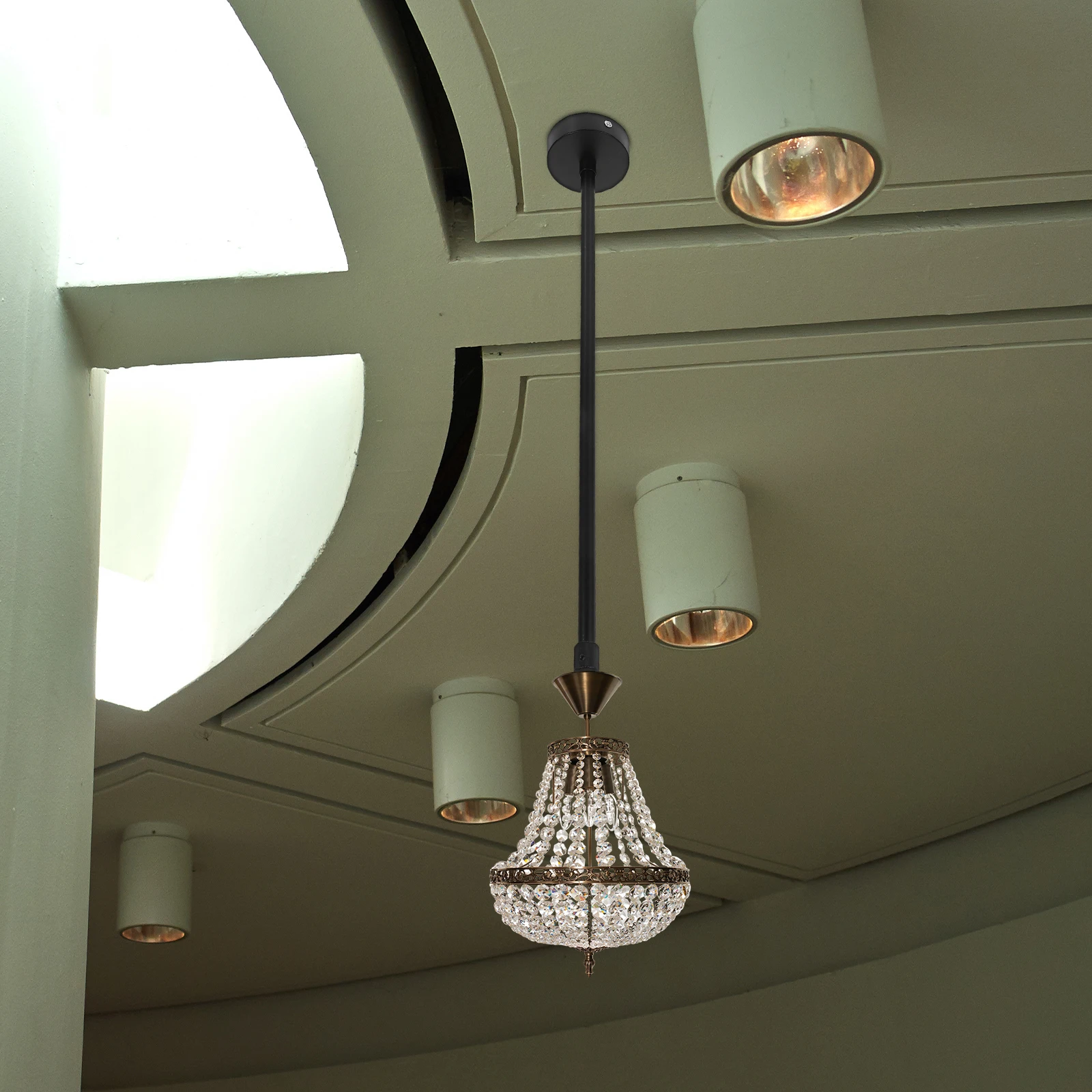 

Adjustable Spotlight Fixtures Telescopic Extension Rods Ceiling Mount Durable Material LED Track Lighting Extender Pendant Lamp