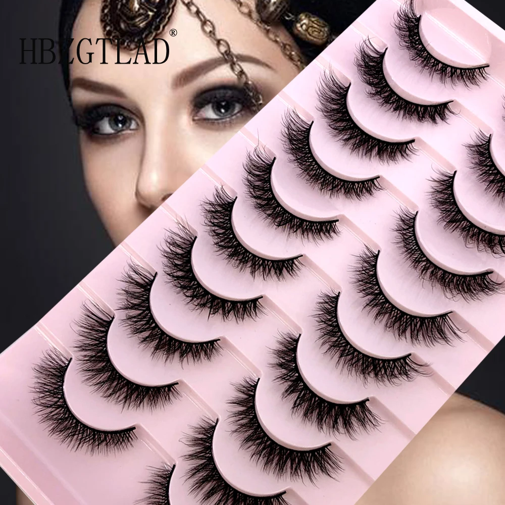 Soft Mink Eyelashes 3D Curl Winged End Eye Elongated Fake Lashes Thick Handmade Natural False Eyelash Messy Cross Lash Wholesale
