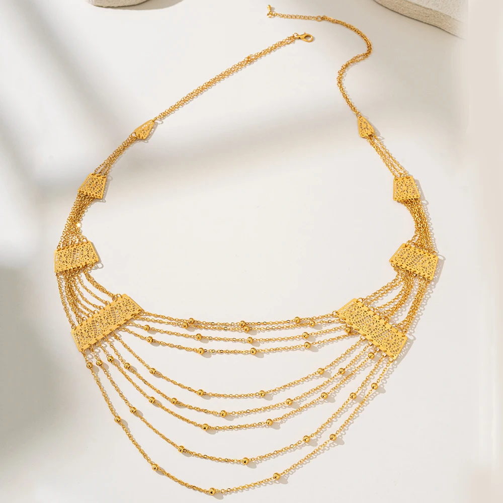 New turkish kurdish women necklace arabic middle east bridal long necklace festival wedding accessory