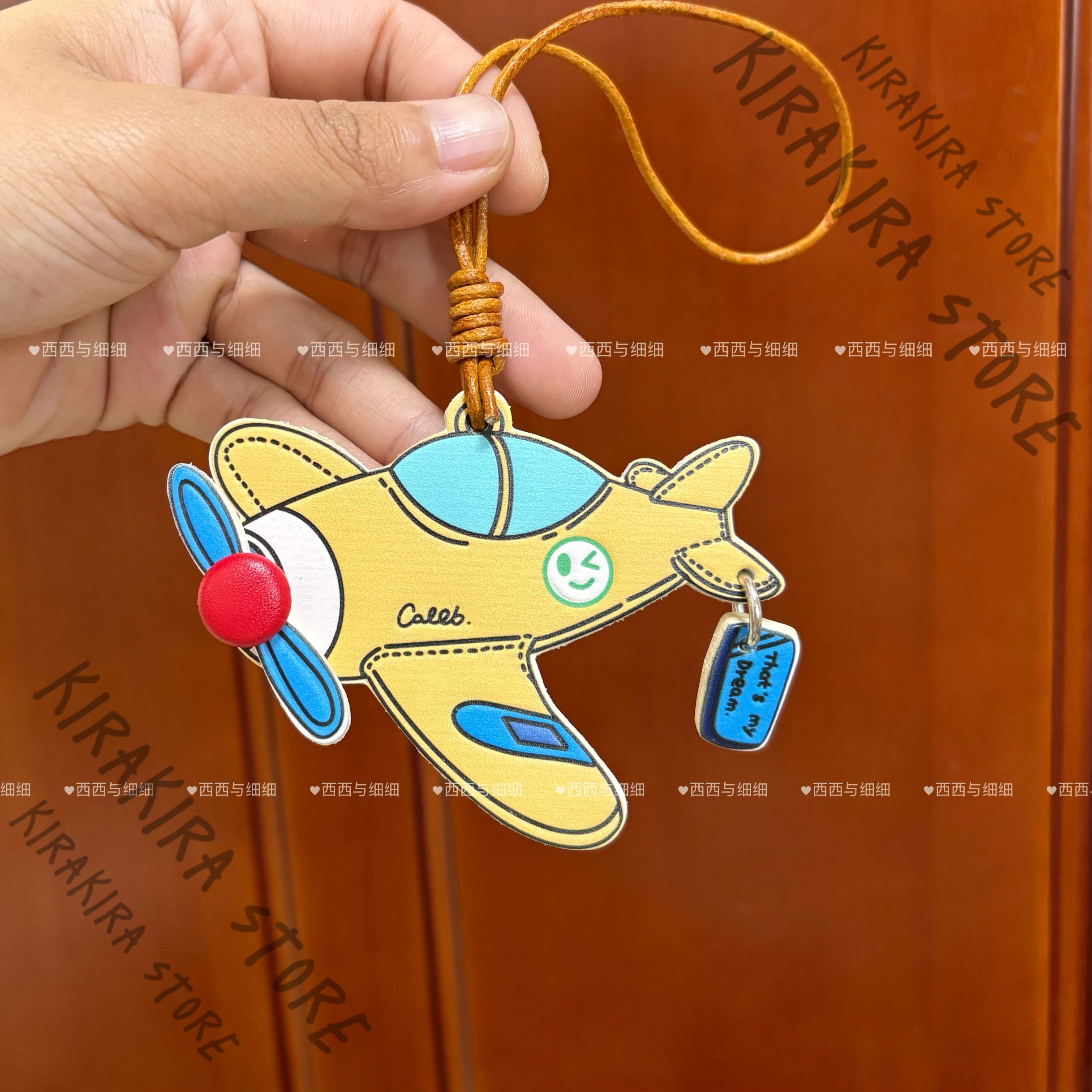 

Love and Deepspace Caleb cattlehide Key String Cosplay Small Pendant Schoolbag Aircraft Hangers Hanging Bag Ornaments Keychain