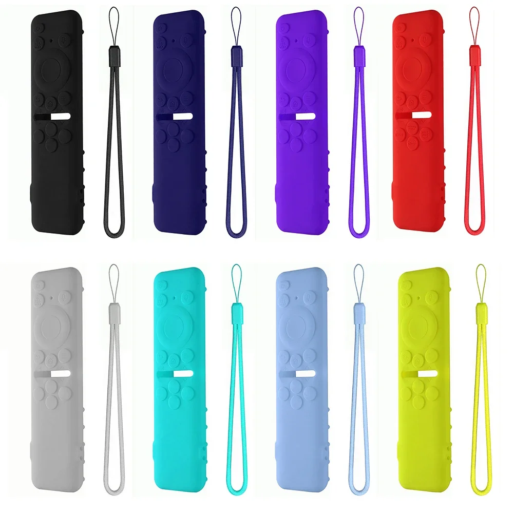 Protective Cover Silicone Remote Control Cover Protector with Detachable Lanyard for Samsung BN59-01432A BN59-01432B BN59-01432D