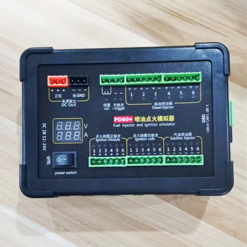 PD60+ Auto Injector Fuel Injection Ignition Simulator and Diesel Vehicle Car Computer Board ECU Maintenance Tester