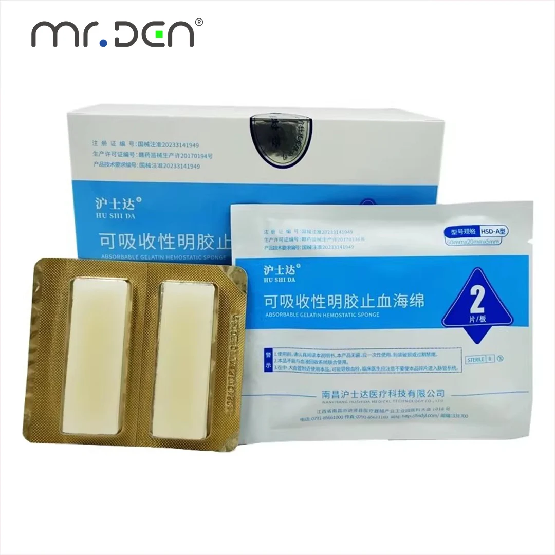 Absorbable Gelatin Hemostatic Sponge Wound Care Sponge Dental Hemostatic Dressing Oral Medical Gelatin Sponge